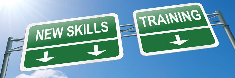 new skills and training highway sign