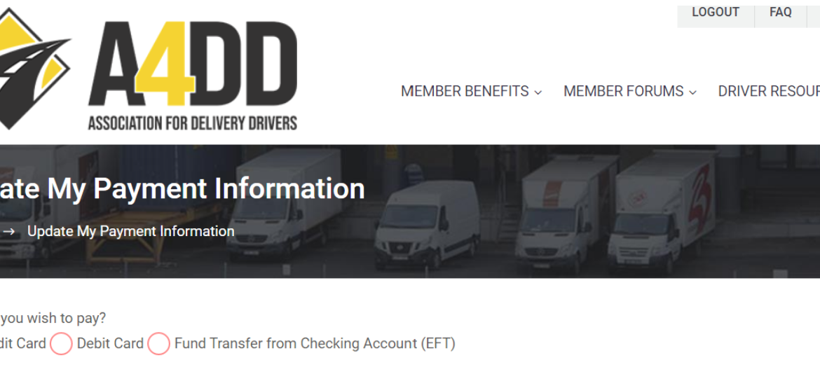 Updating Your A4DD Payment Information