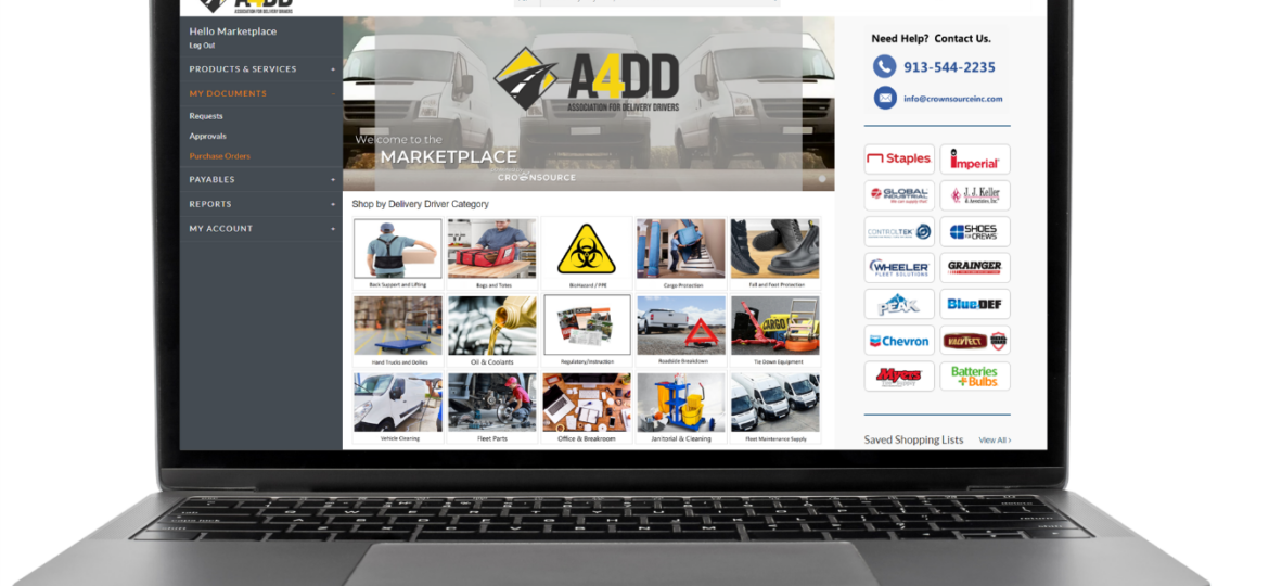 computer showing the A4DD marketplace
