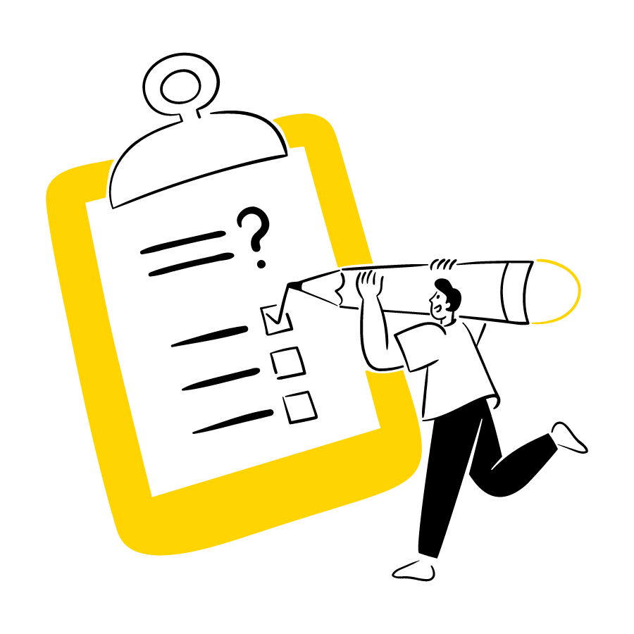 #12 an illustration of a man checking off a to do list