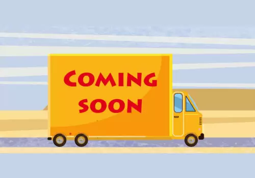 Delivery van Coming soon, on road. Product goods shipping transport